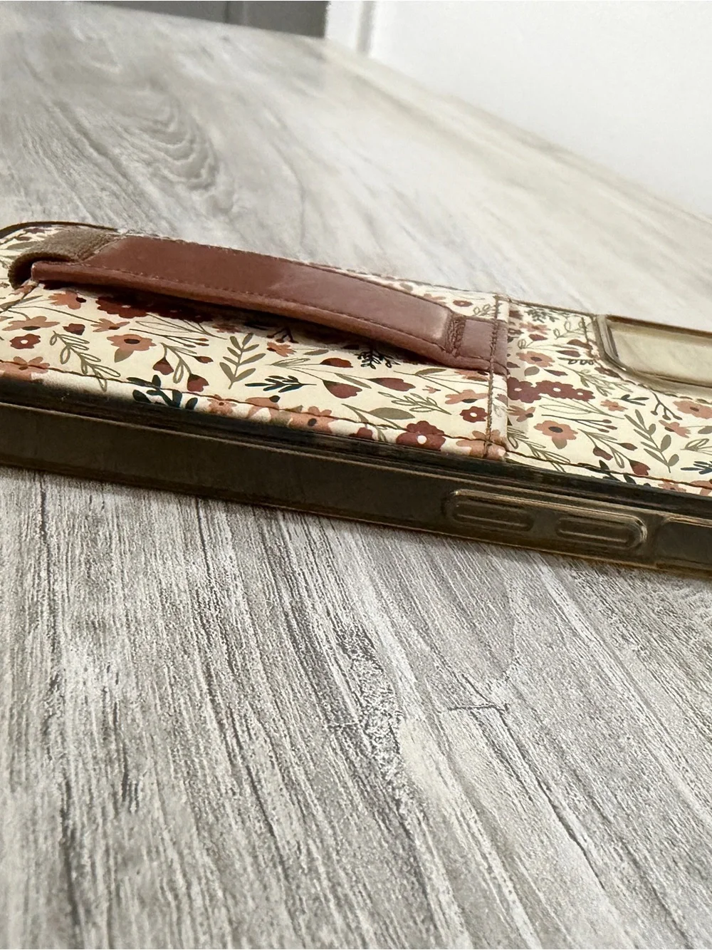 Walli Cases Harvest Fields IPhone 16 Plus Phone Case Floral Brown Wallet Card